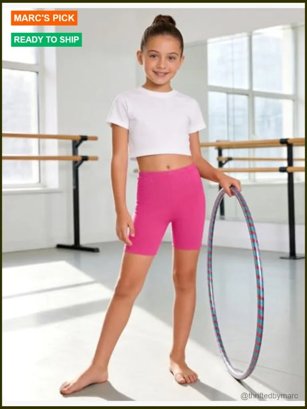 3 Pack Girls Bike Shorts Cotton Athletic Gymnastics Shorts for Dance Running